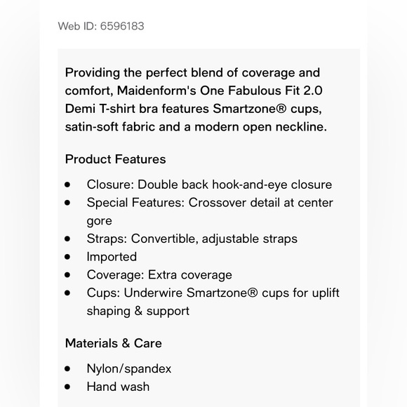 Maidenform One Fabulous Fit 2.0 Demi T-shirt Bra - Picture 5 of 5